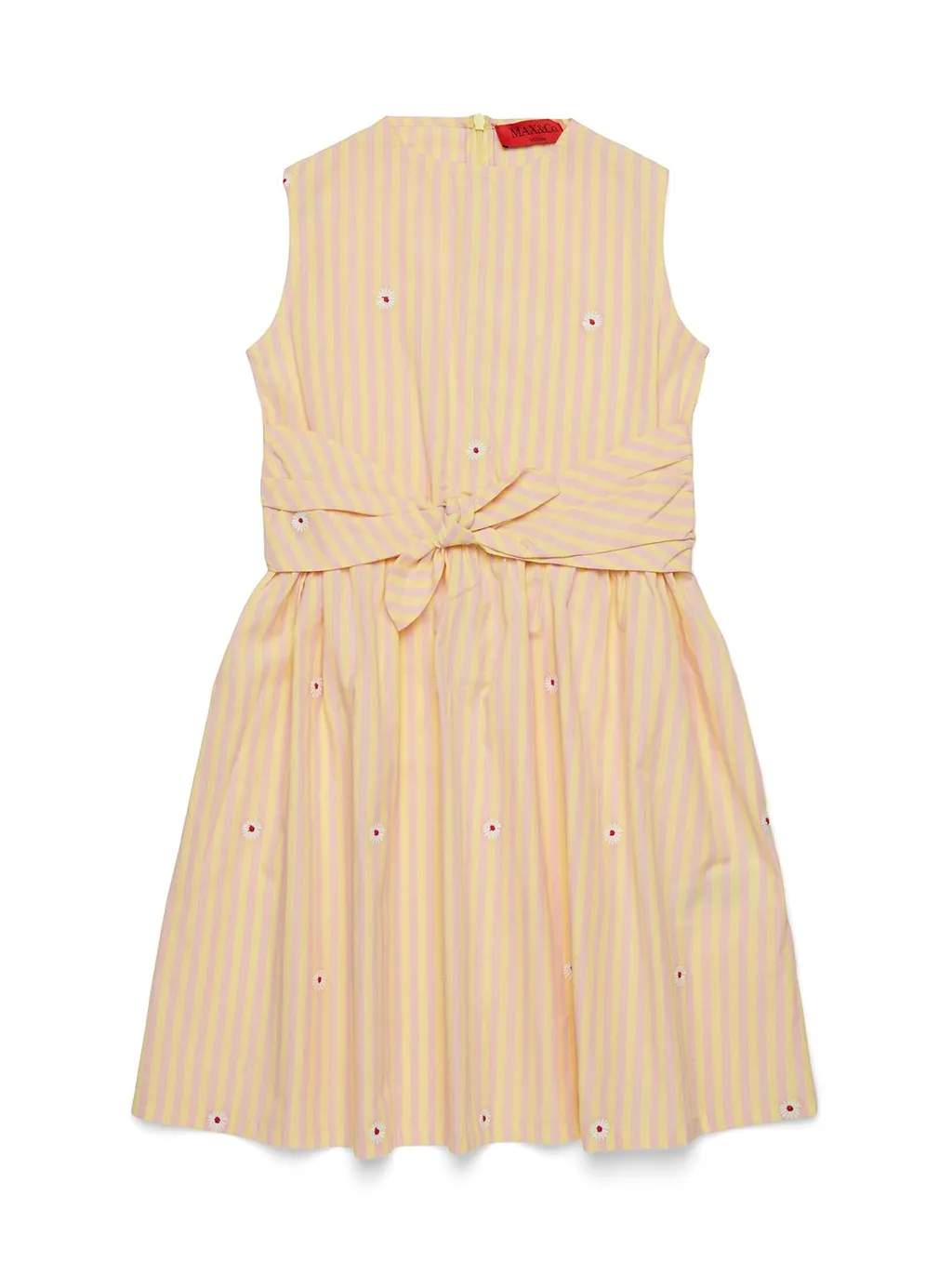 Max&Co. Kids Striped Crewneck Sleeveless Dress