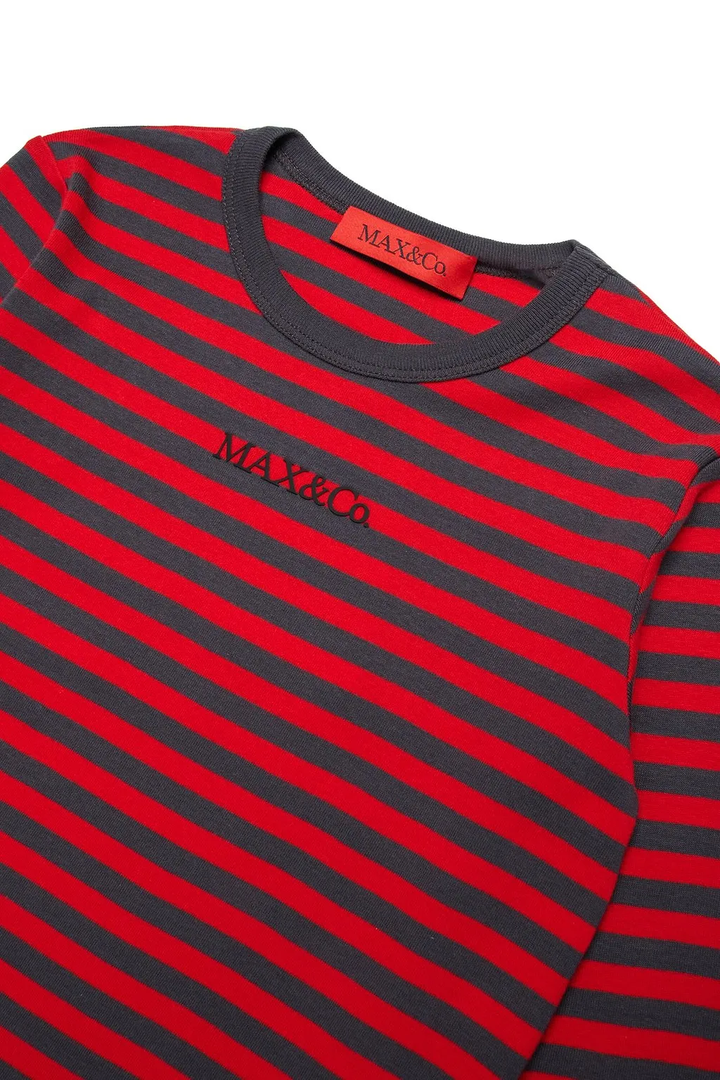 Max&Co. Kids Striped Crewneck Long-Sleeved T-Shirt