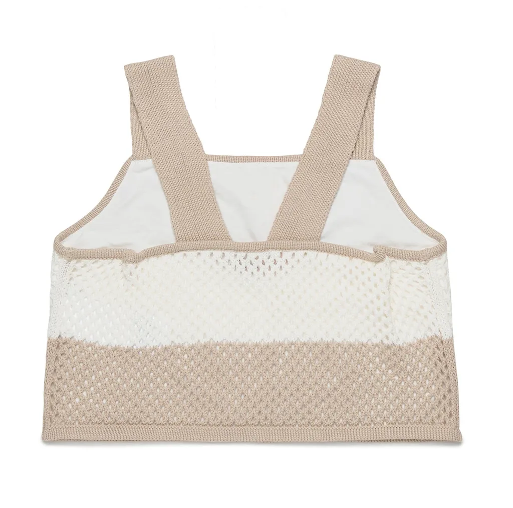Max&Co. Kids Striped Sleeveless Knitted Top