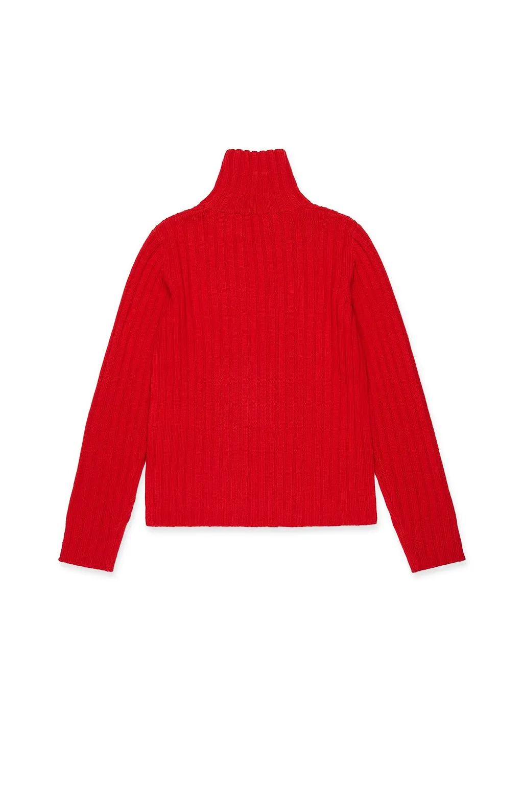 High-Neck Zipped Knit Cardigan