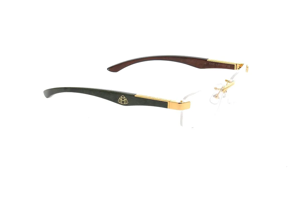 Maybach Eyewear The Artist Iii Rectangle Rimless Glasses