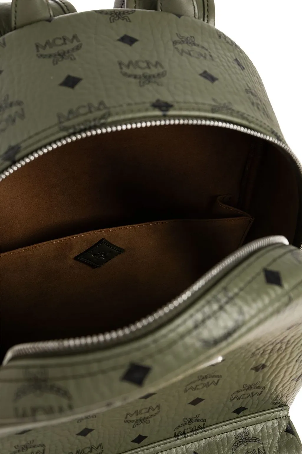 Mcm Allover Logo Printed Backpack