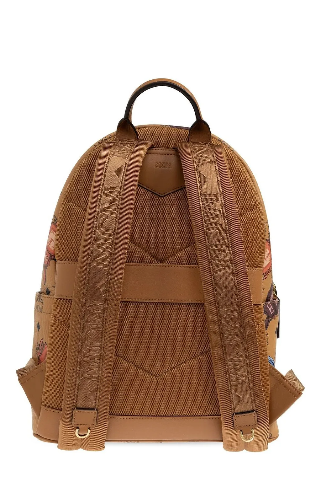 Mcm All-Over Printed Zip-Up Backpack