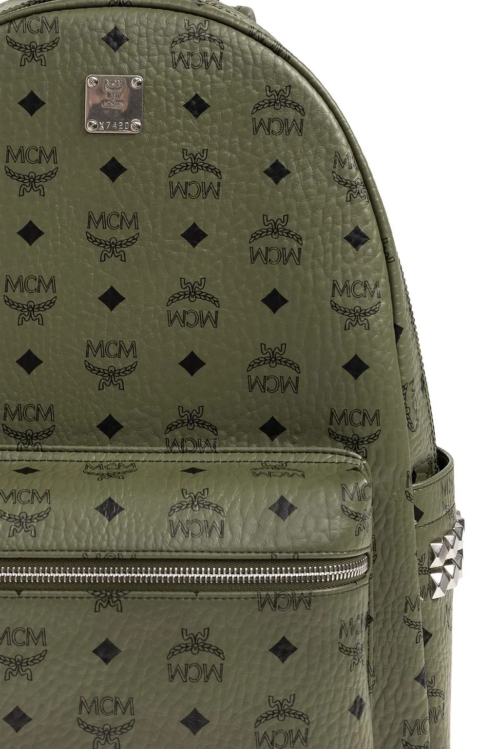 Mcm Allover Logo Printed Backpack