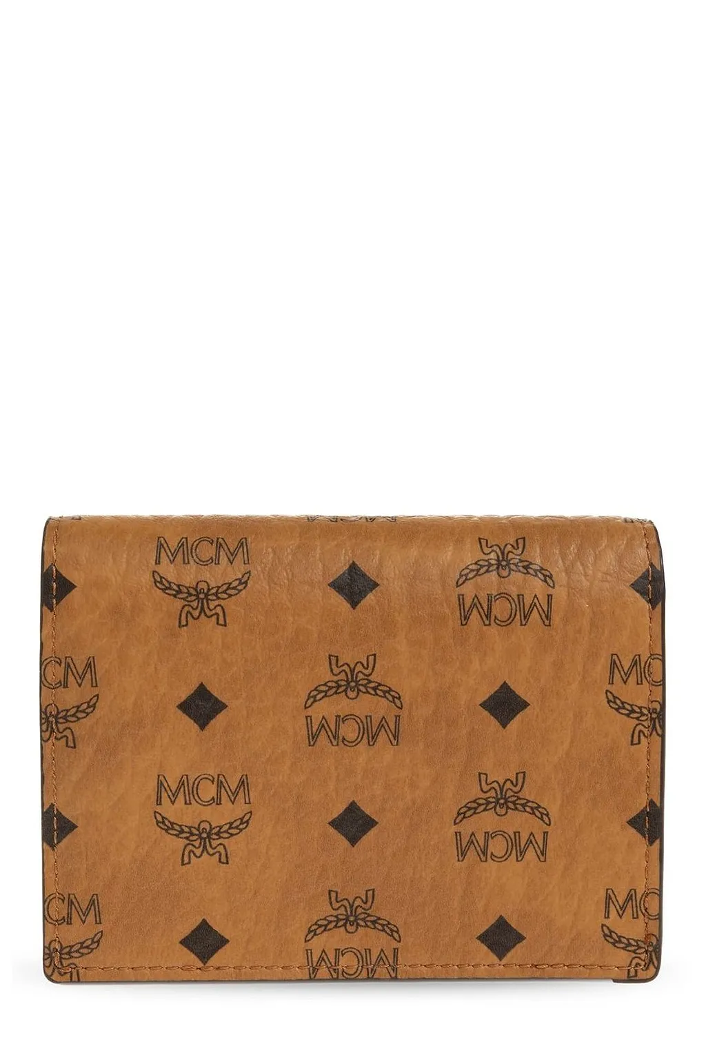 Mcm All Over Logo Print Wallet