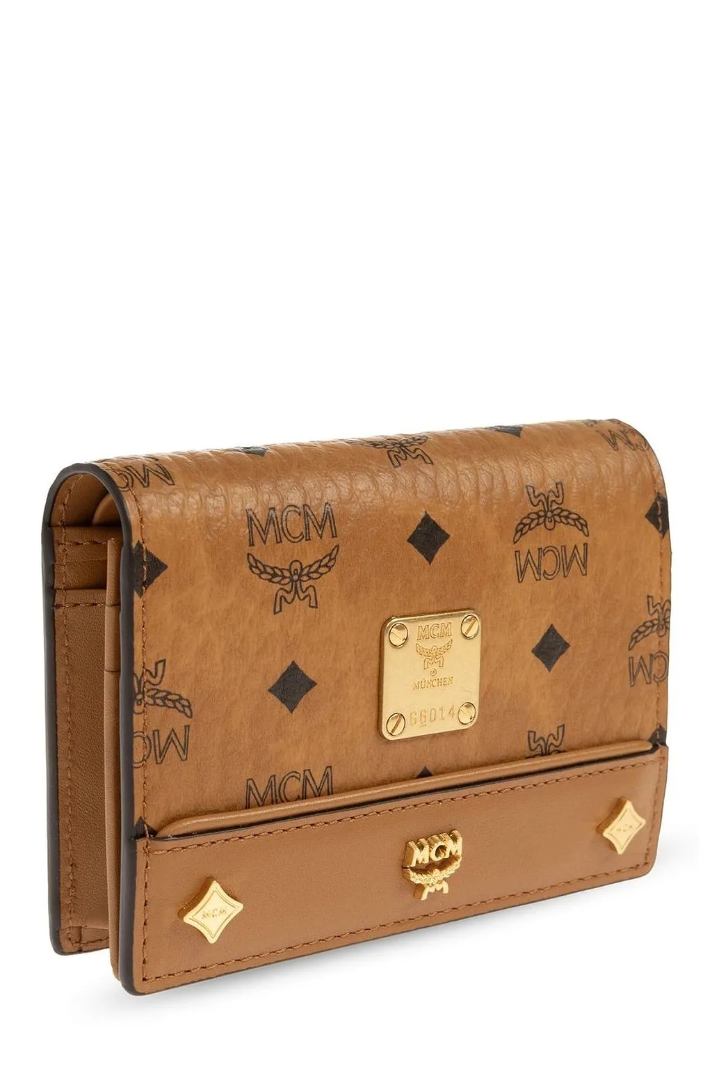 Mcm All Over Logo Print Wallet