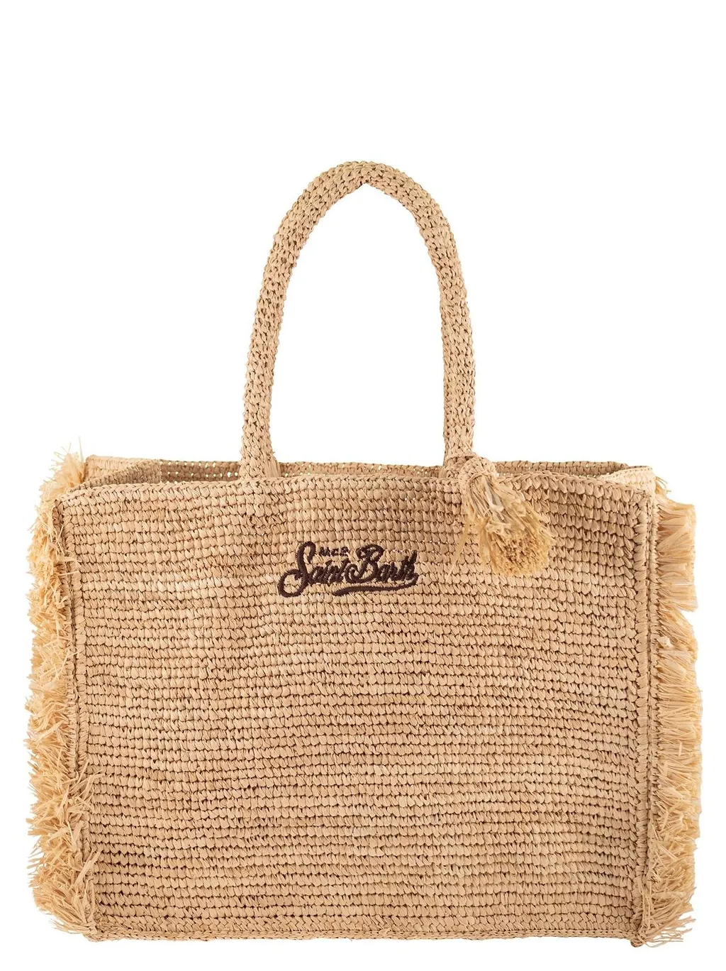 Mc2 Saint Barth Fringed Logo Tote Bag