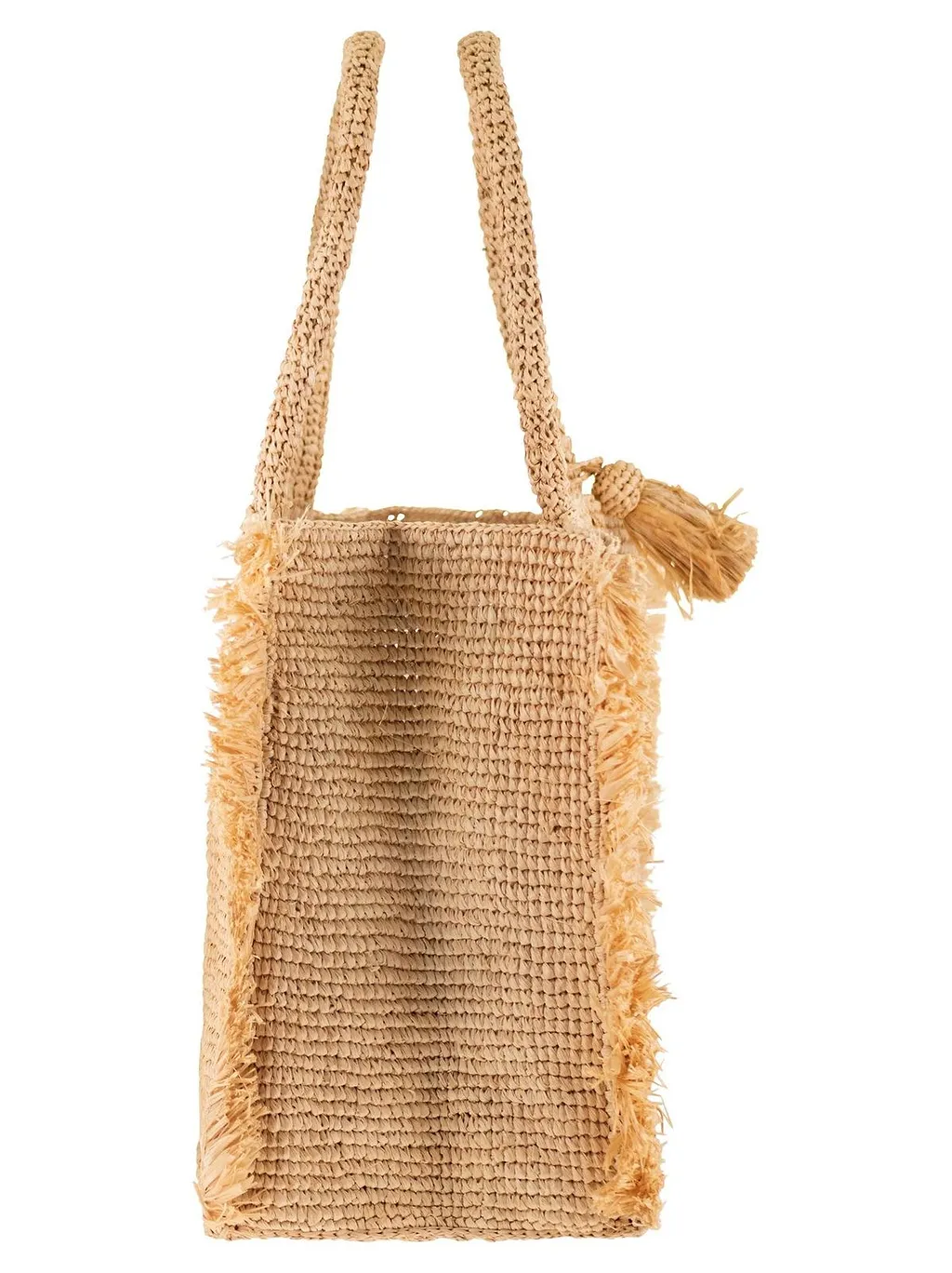 Mc2 Saint Barth Fringed Logo Tote Bag