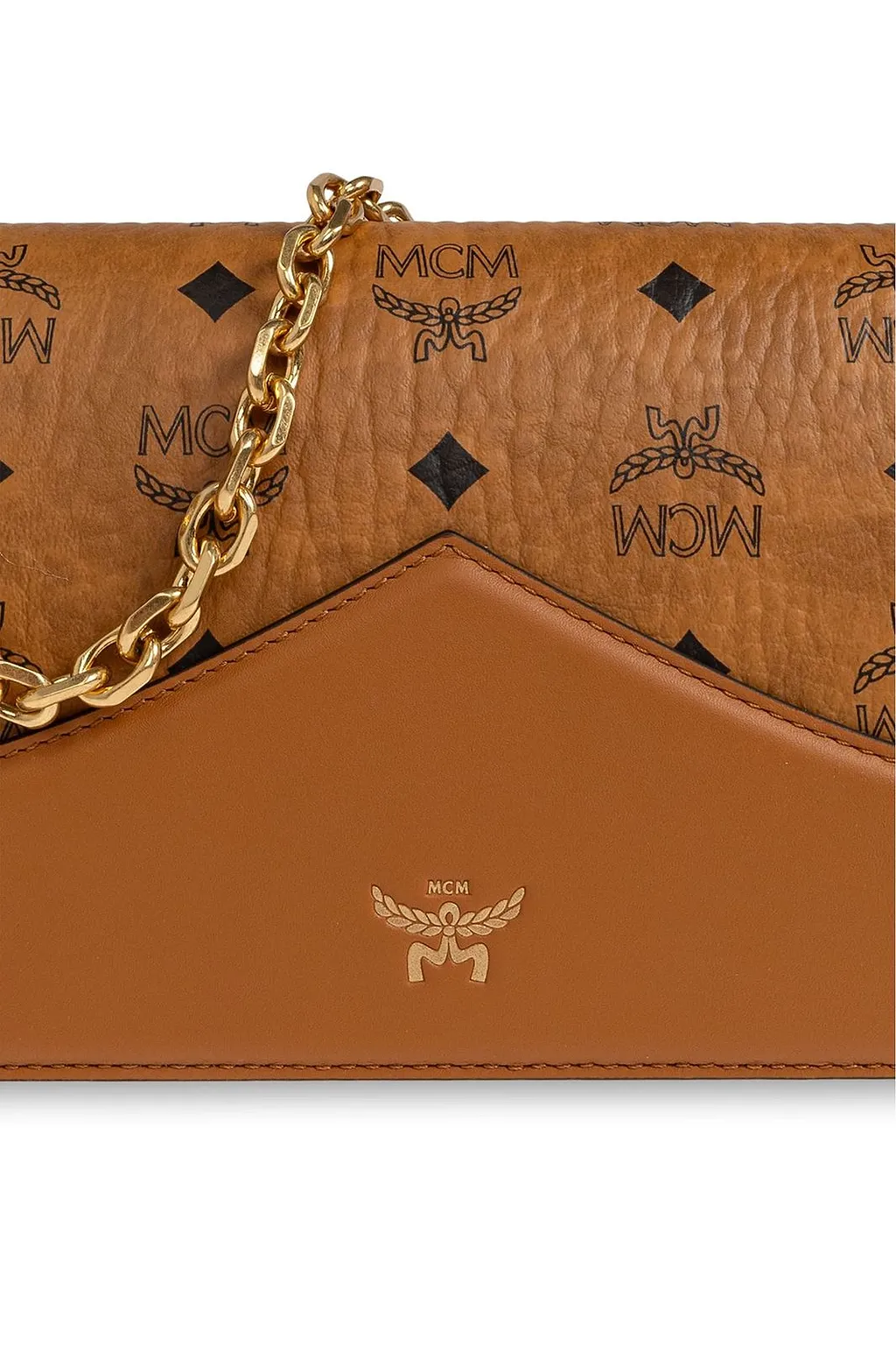 Mcm Diamond Chain Clutch Bag