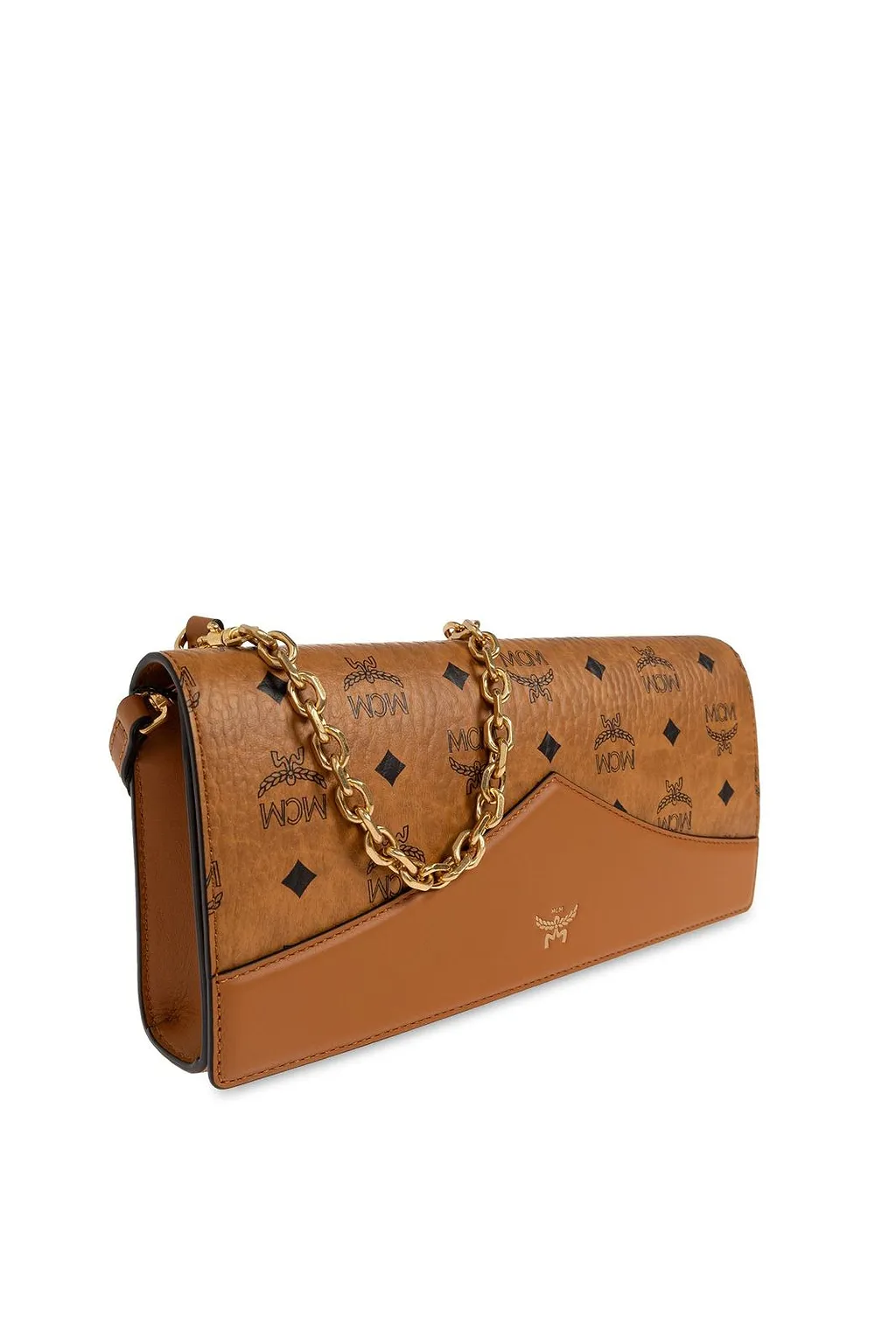 Mcm Diamond Chain Clutch Bag
