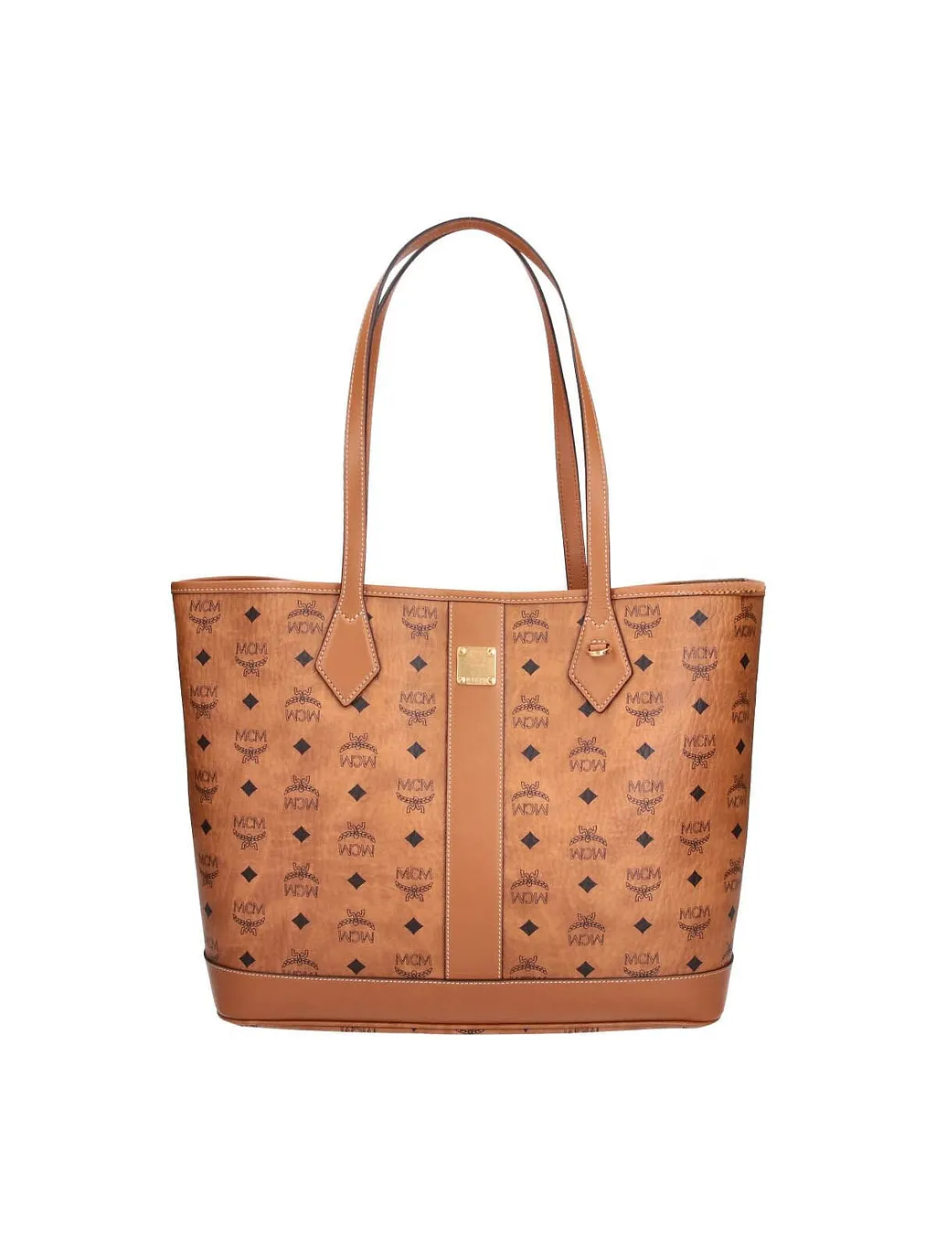 Logo Plaque Monogram Tote Bag