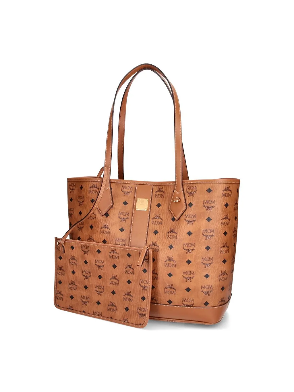 Logo Plaque Monogram Tote Bag