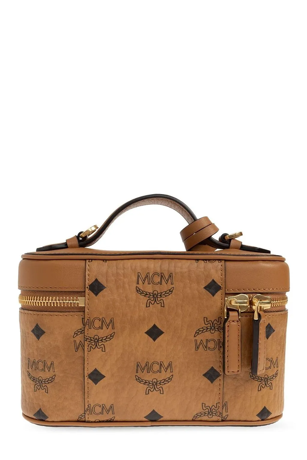 Mcm Logo Print Top Handle Handbag