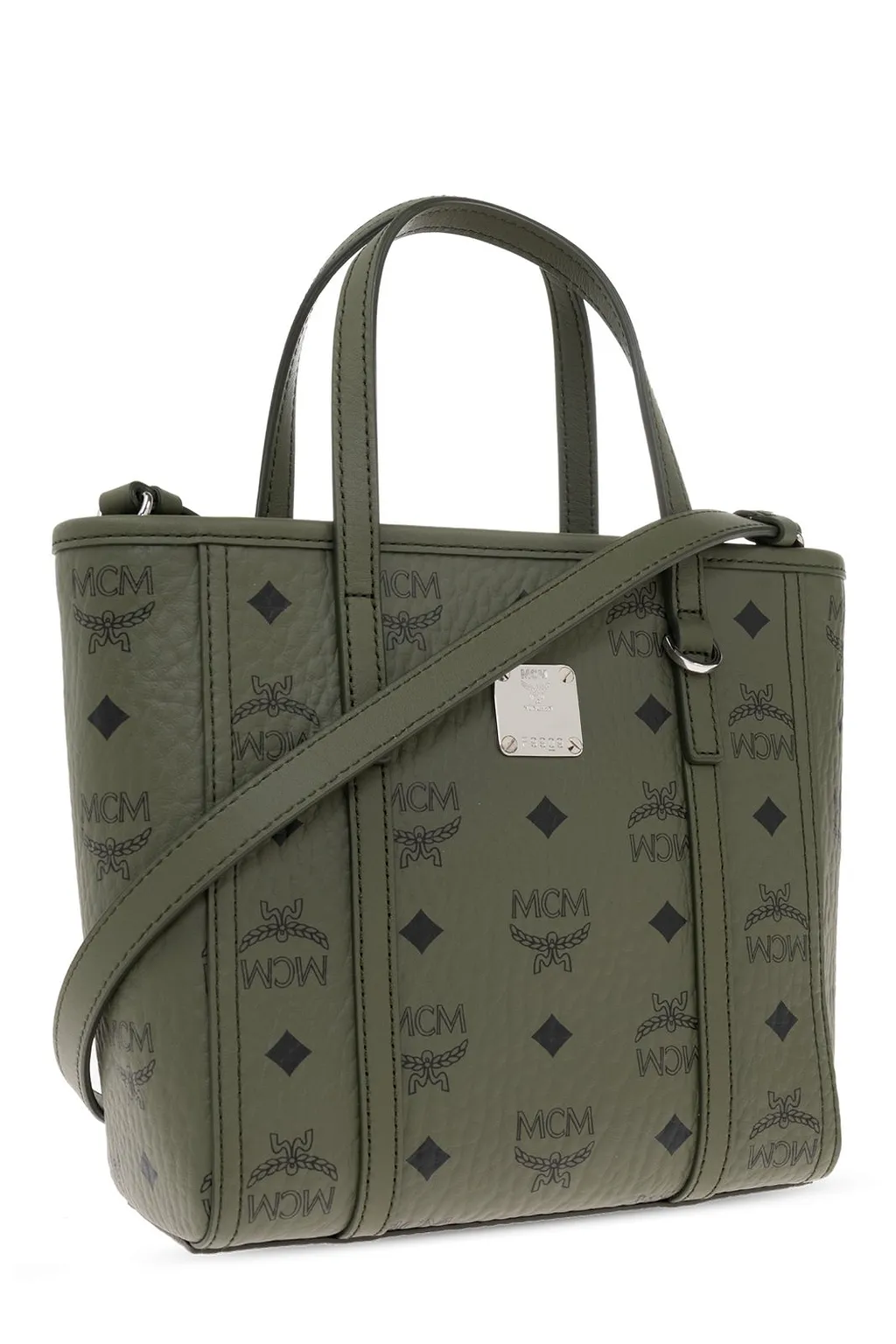 Mcm Logo Printed Handbag