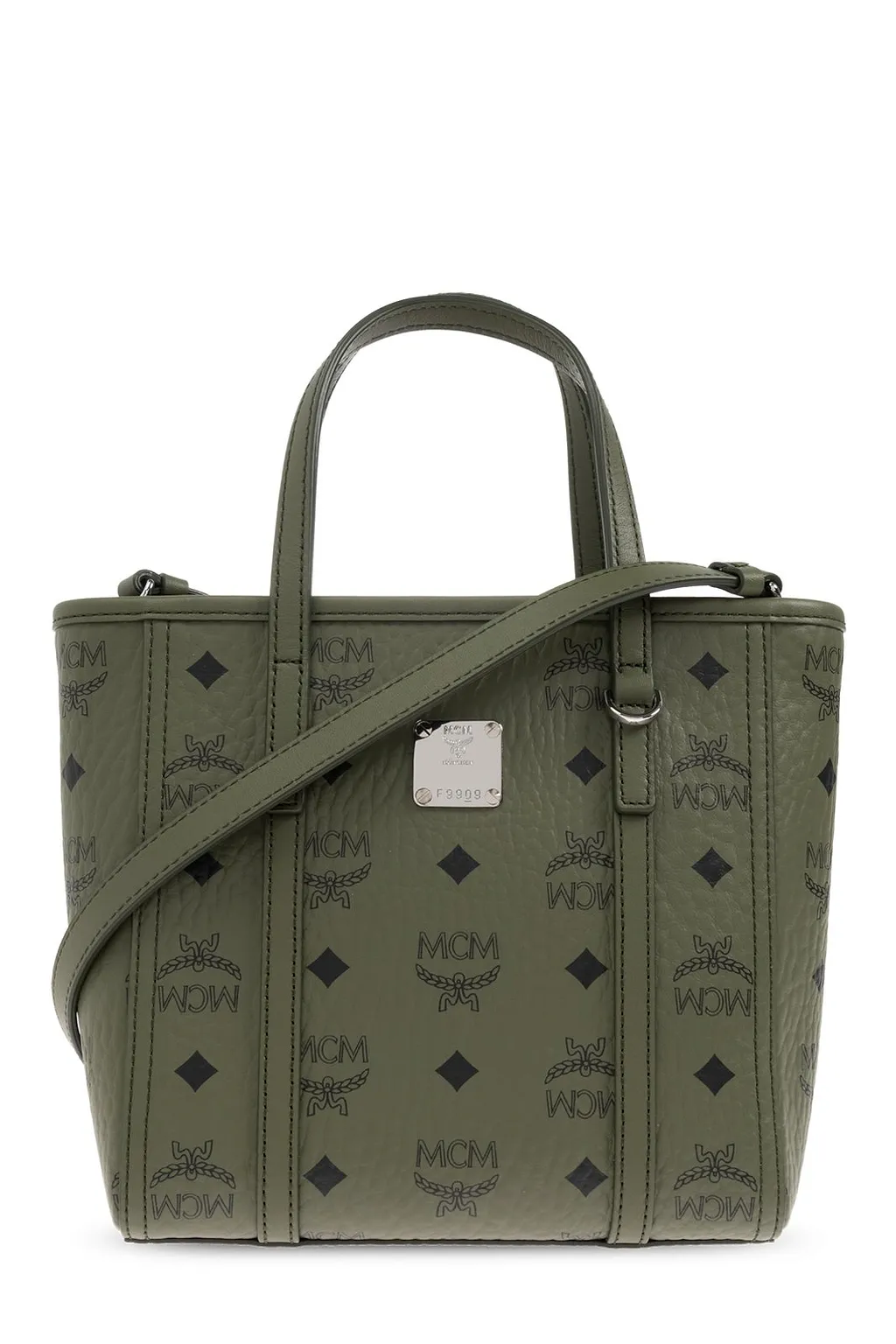 Mcm Logo Printed Handbag