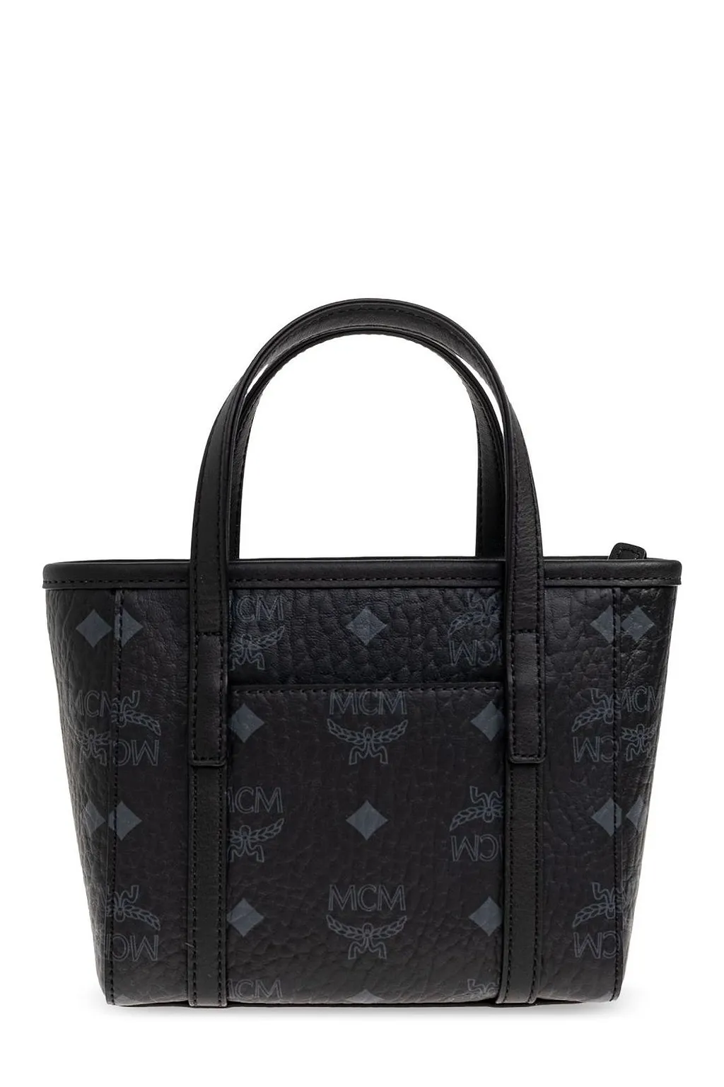 Mcm Logo Printed Tote Bag