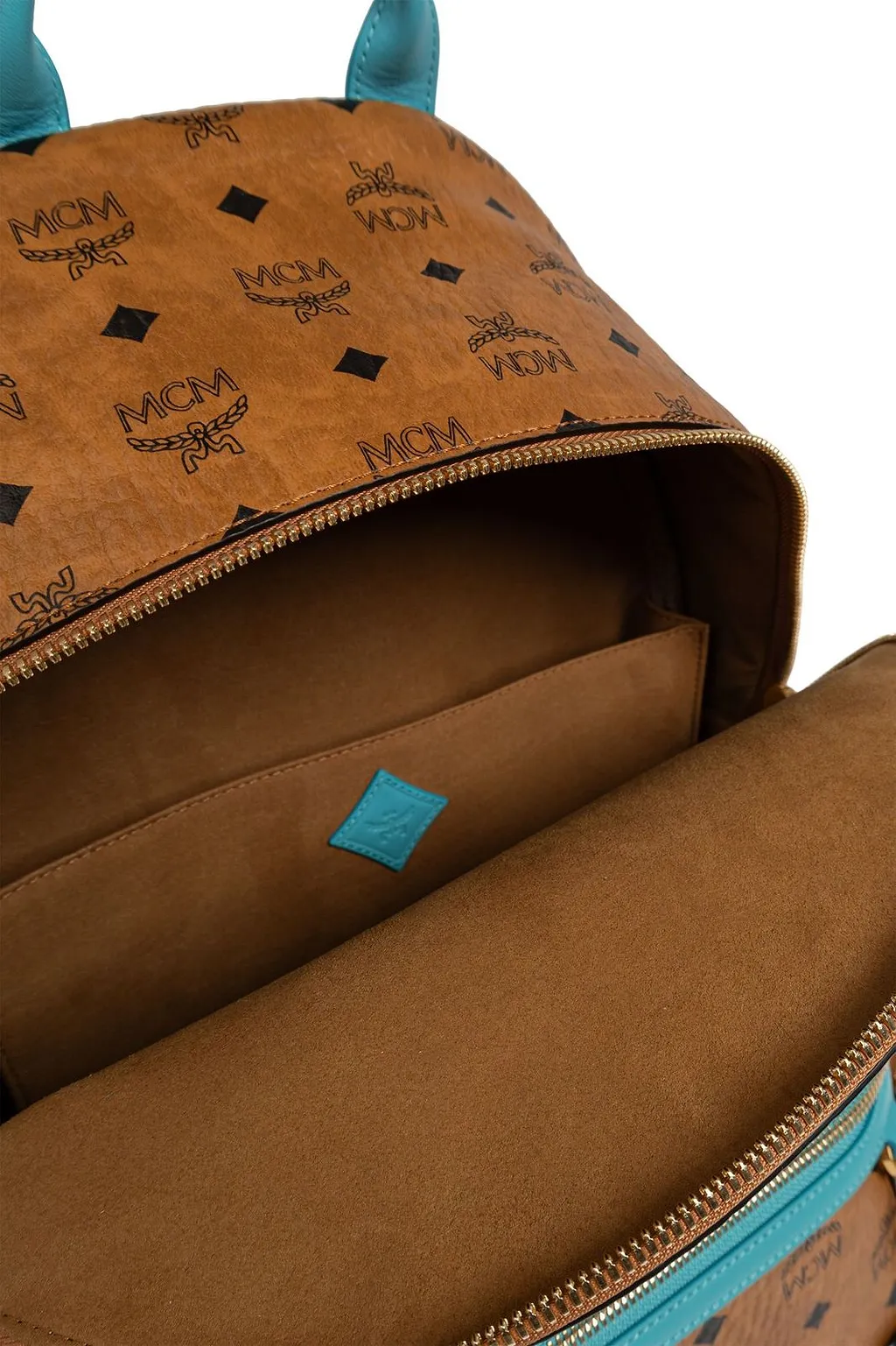 Mcm X Dj Khaled Logo Backpack
