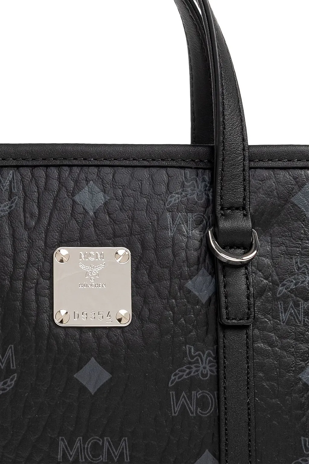 Mcm Logo Printed Tote Bag