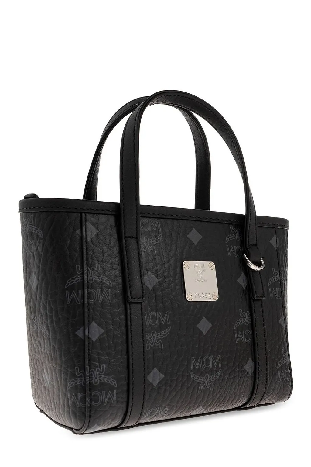Mcm Logo Printed Tote Bag