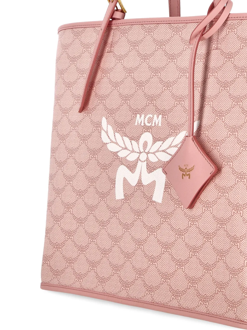 Mcm Medium Himmel Lauretos Top Handle Bag