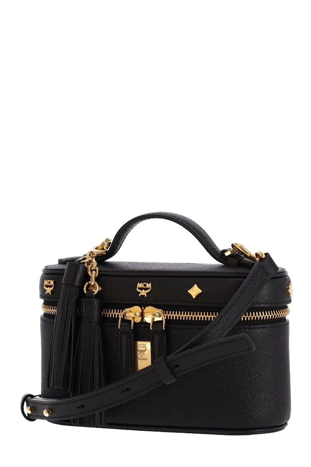 Mcm Top Handle Box Shoulder Bag