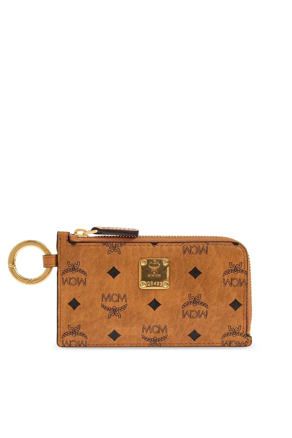 Mcm Monogram Zip Card Wallet