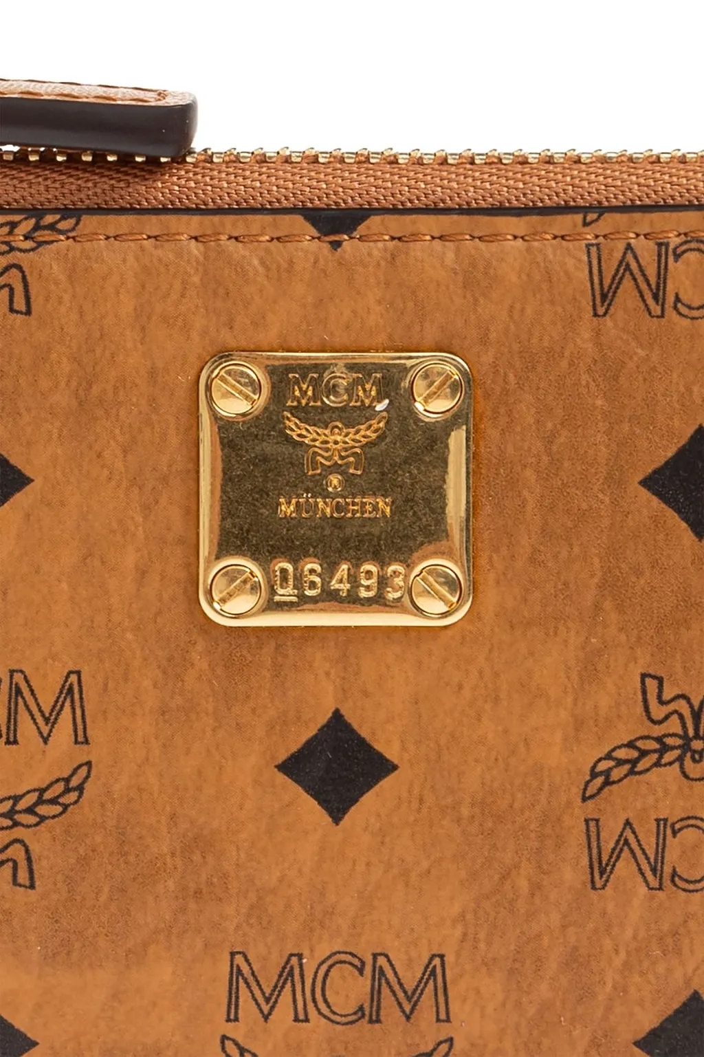 Mcm Monogram Zip Card Wallet