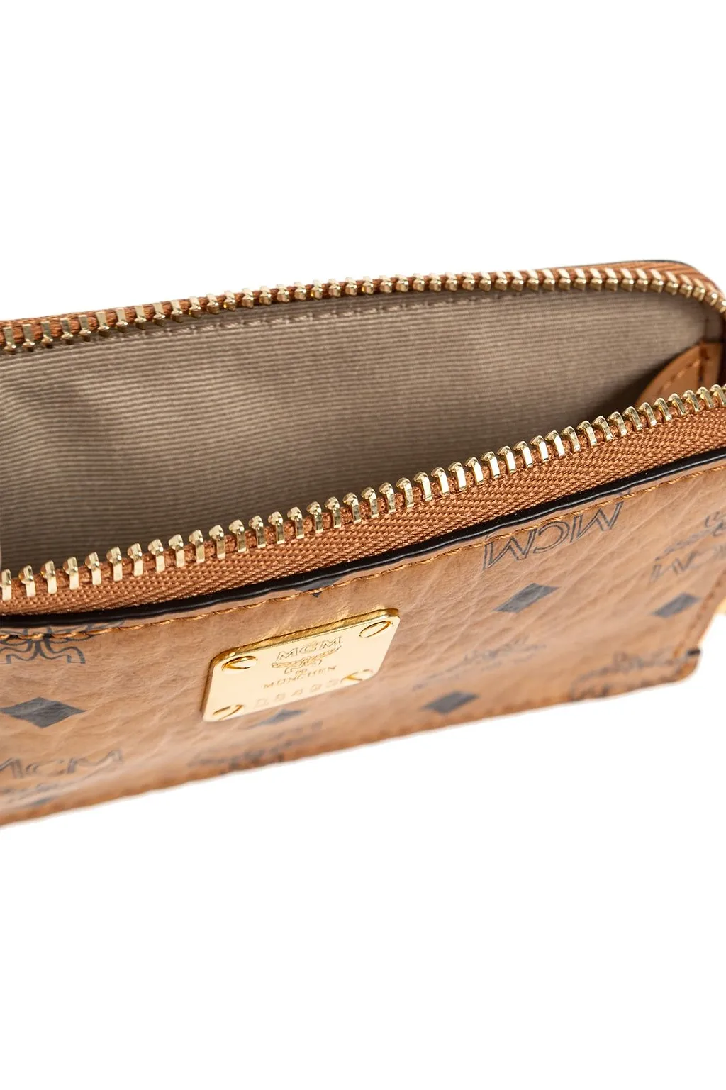 Mcm Monogram Zip Card Wallet