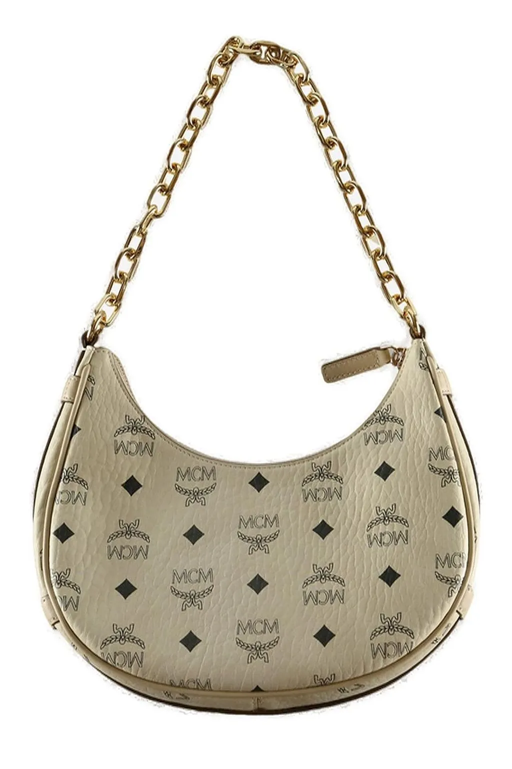 Mcm Monogram Printed Zipped Tote Bag