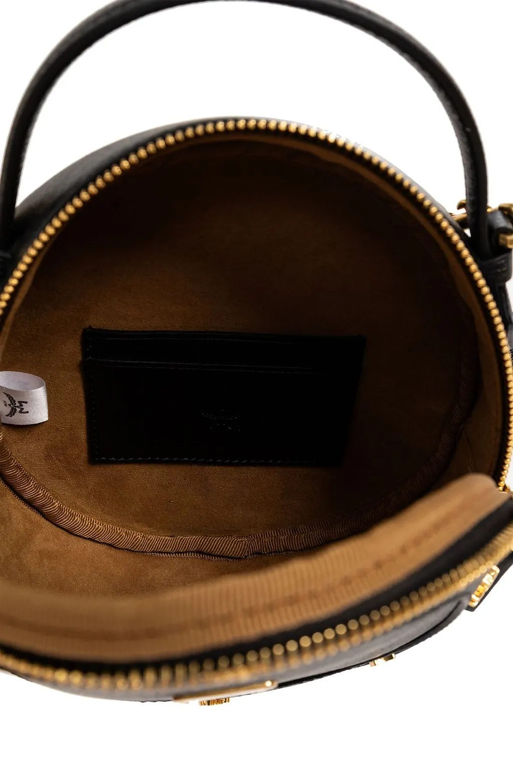 Mcm Pina Studded Round Shoulder Bag