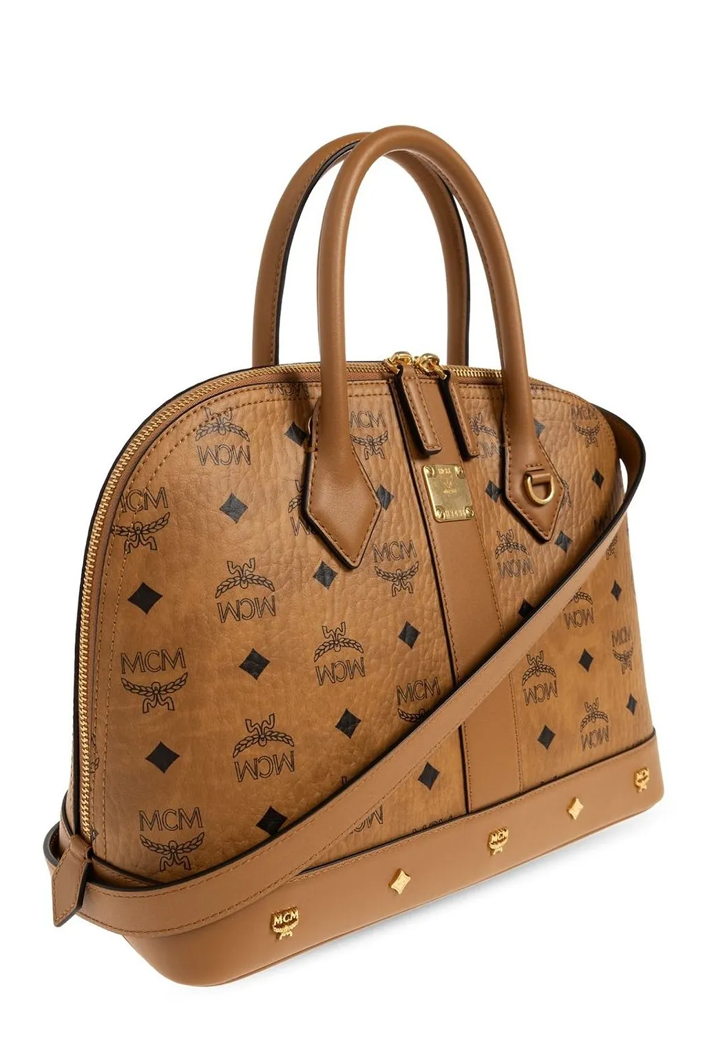 Mcm Pina Studded Tote Bag