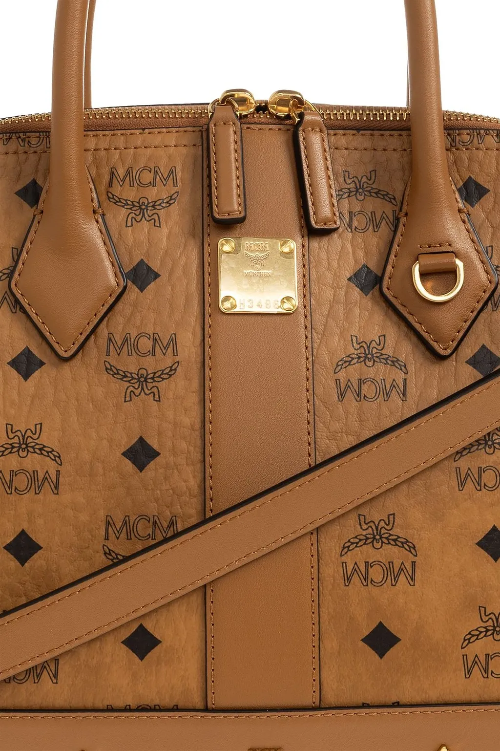 Mcm Pina Studded Tote Bag