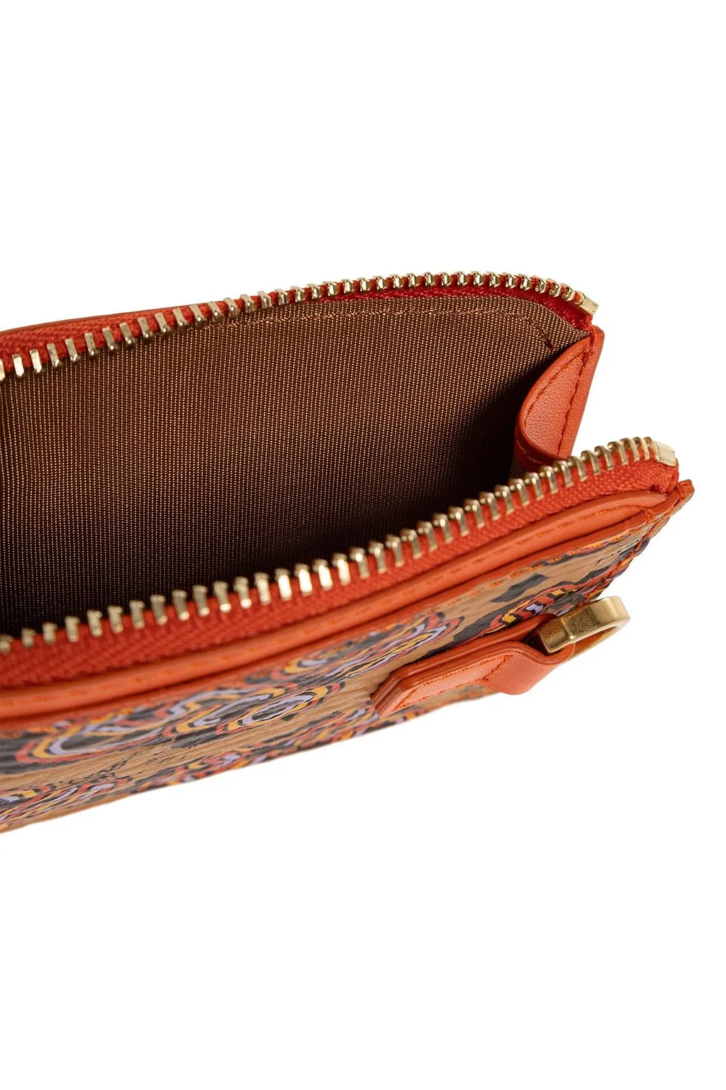 Mcm Printed Zip Card Holder Wallet
