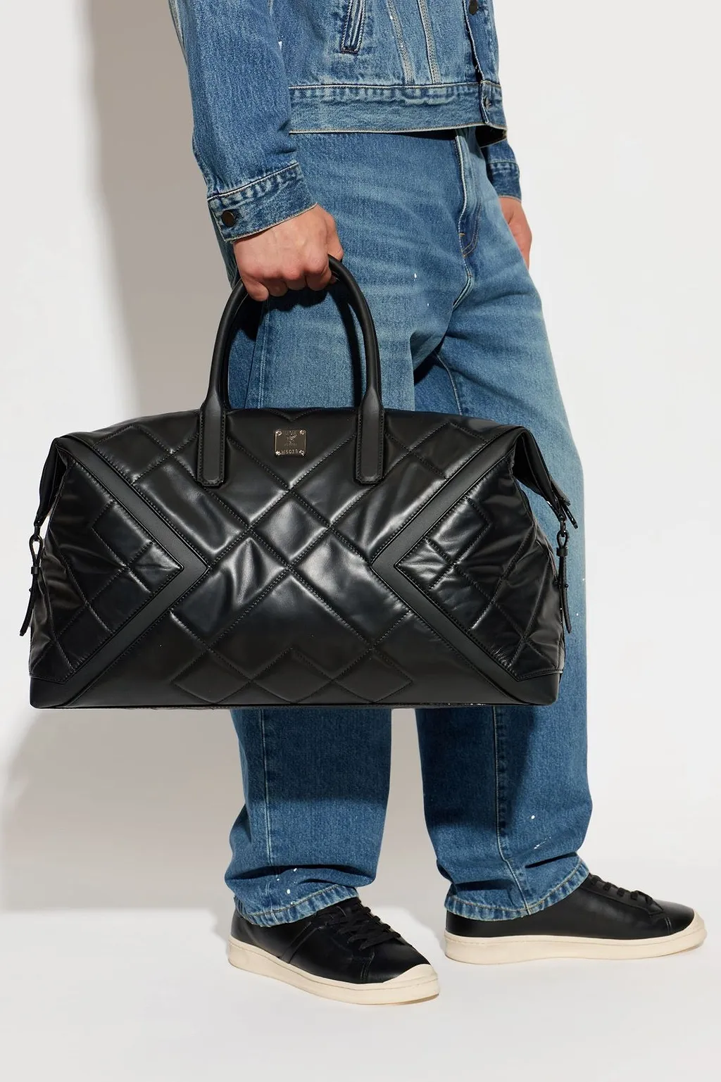 Mcm Quilted Weekender Bag
