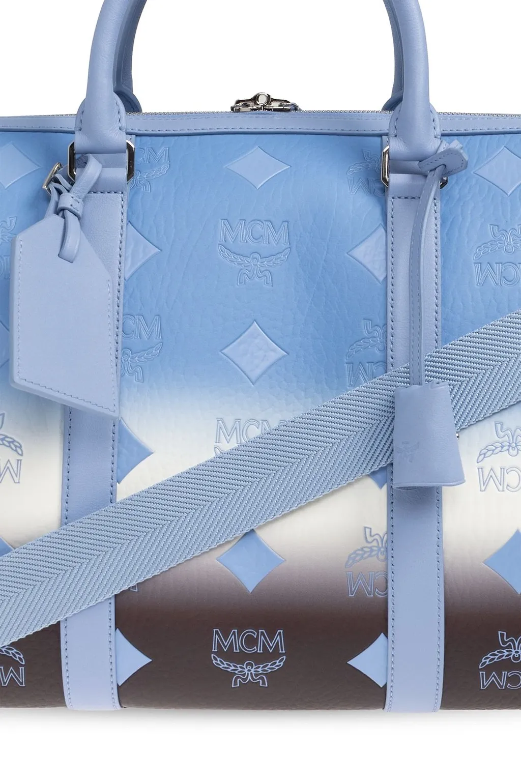 Mcm Printed Top Handle Handbag