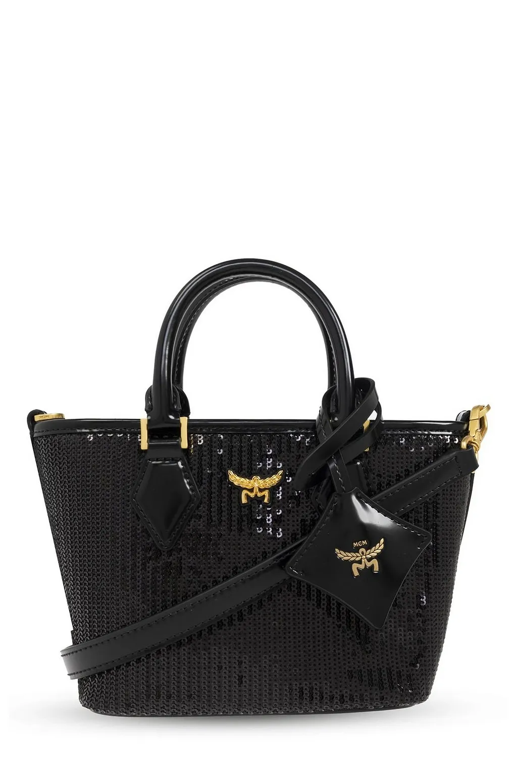 Mcm Sequinned Aren Shopper Bag