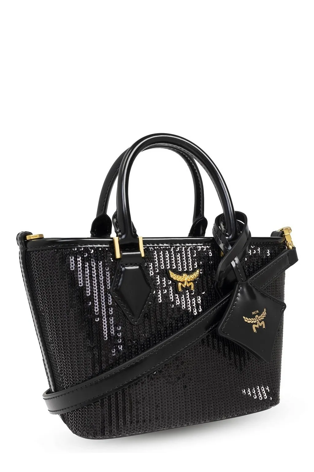 Mcm Sequinned Aren Shopper Bag