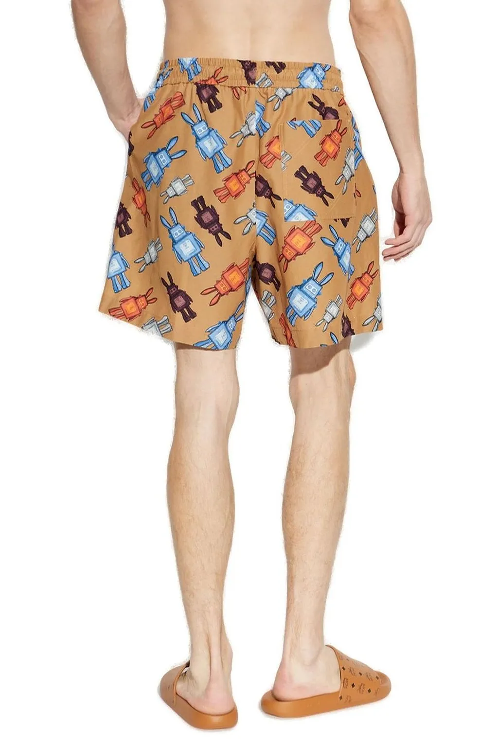 Mcm Printed Drawstring Shorts