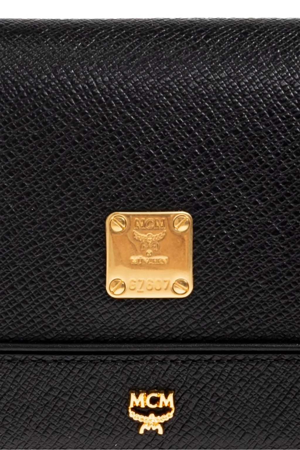 Mcm Studded Flap Wallet
