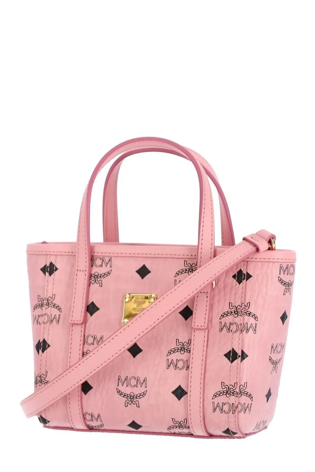 Mcm Toni Top-Zip Mini Shopper Bag