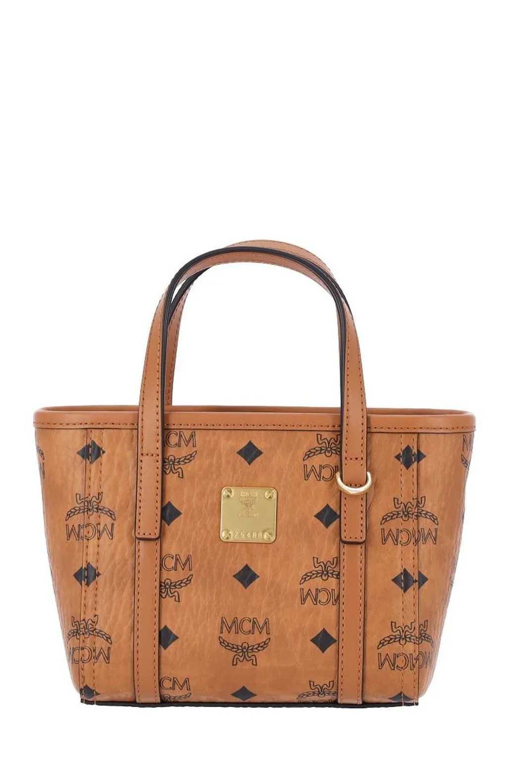 Mcm Toni Top-Zip Mini Shopper Bag