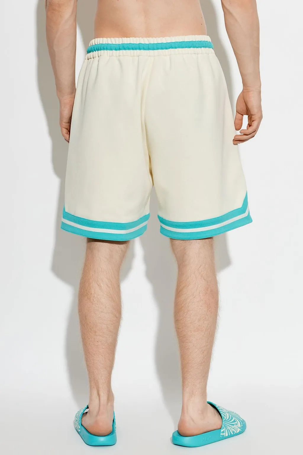 Mcm We The Best Logo Trim Shorts