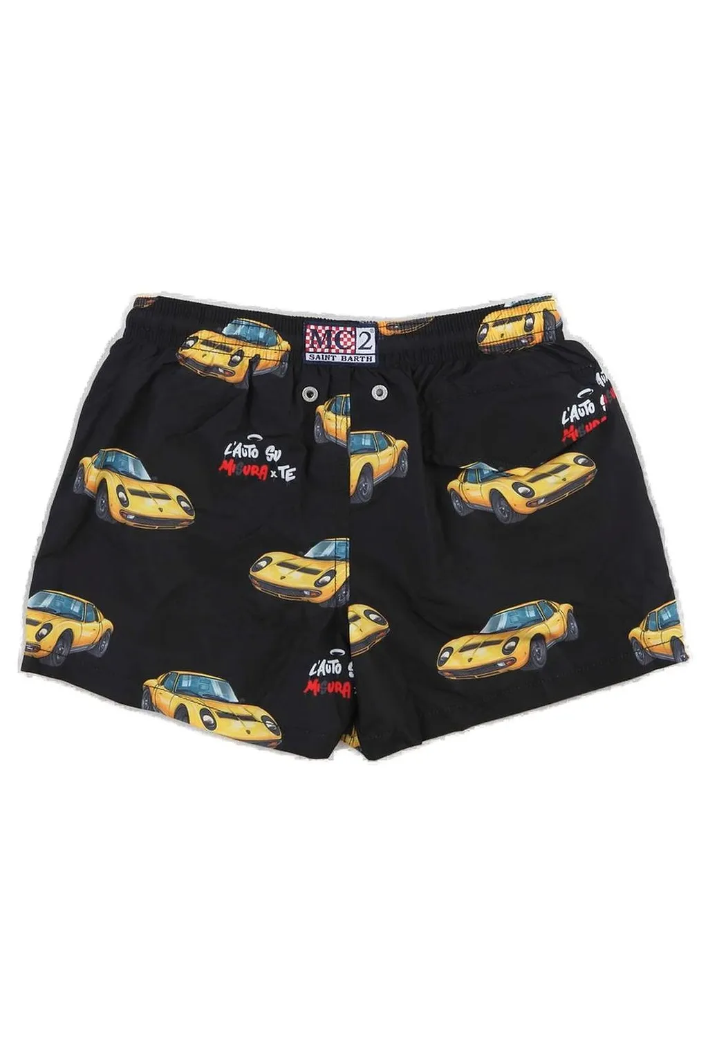 Mc2 Saint Barth Kids Car Printed Drawstring Swim Shorts