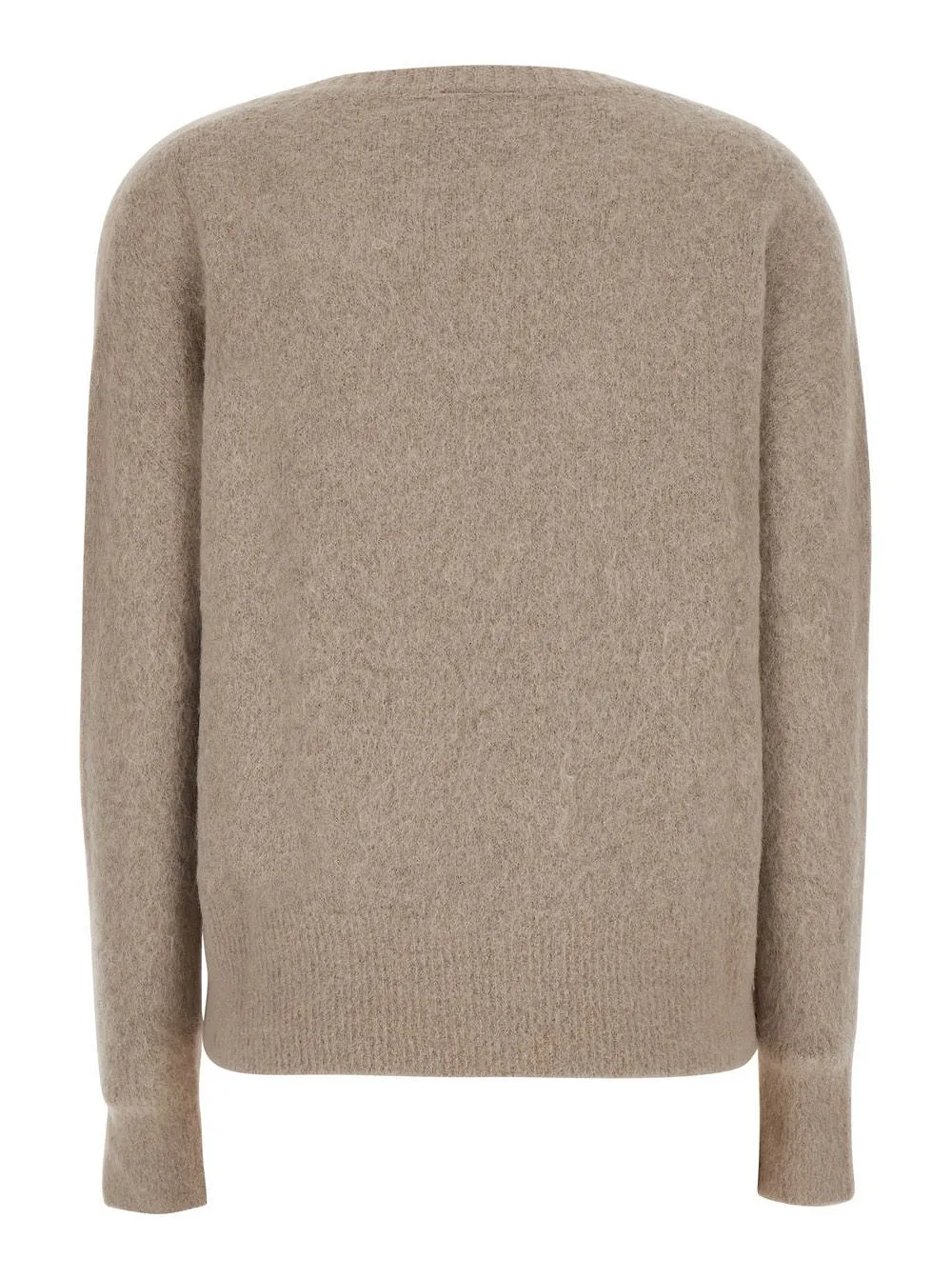 Merci Long-Sleeve V-Neck Knitted Sweater