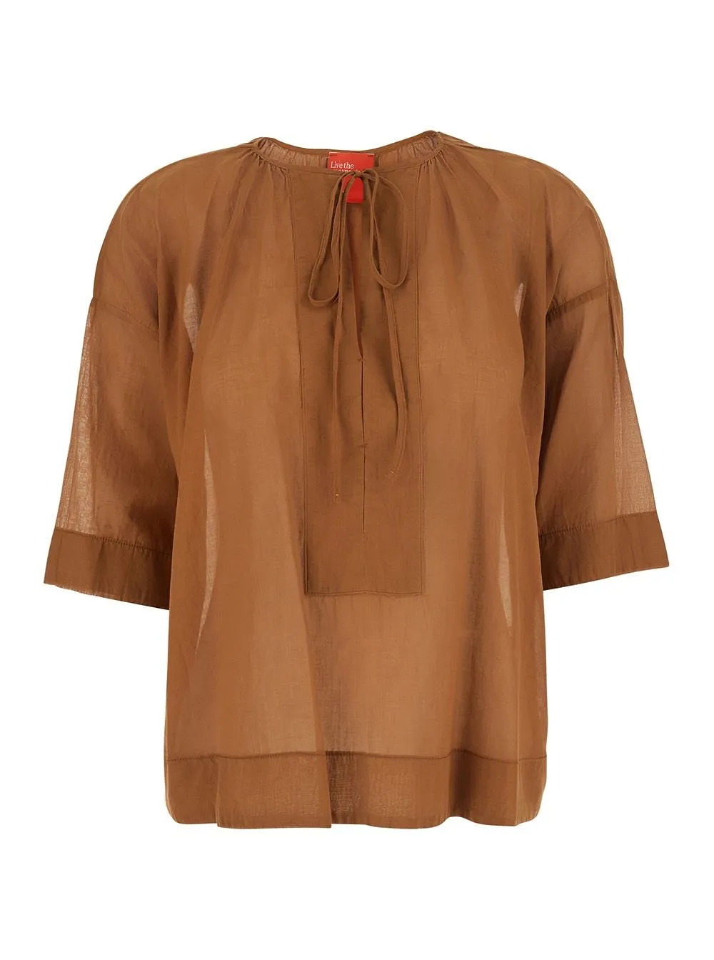 Merci Pleated V-Neck Top
