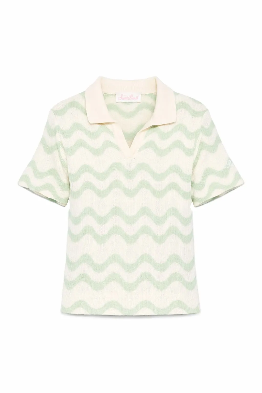 Mc2 Saint Barth Kids Striped Knitted Polo Shirt
