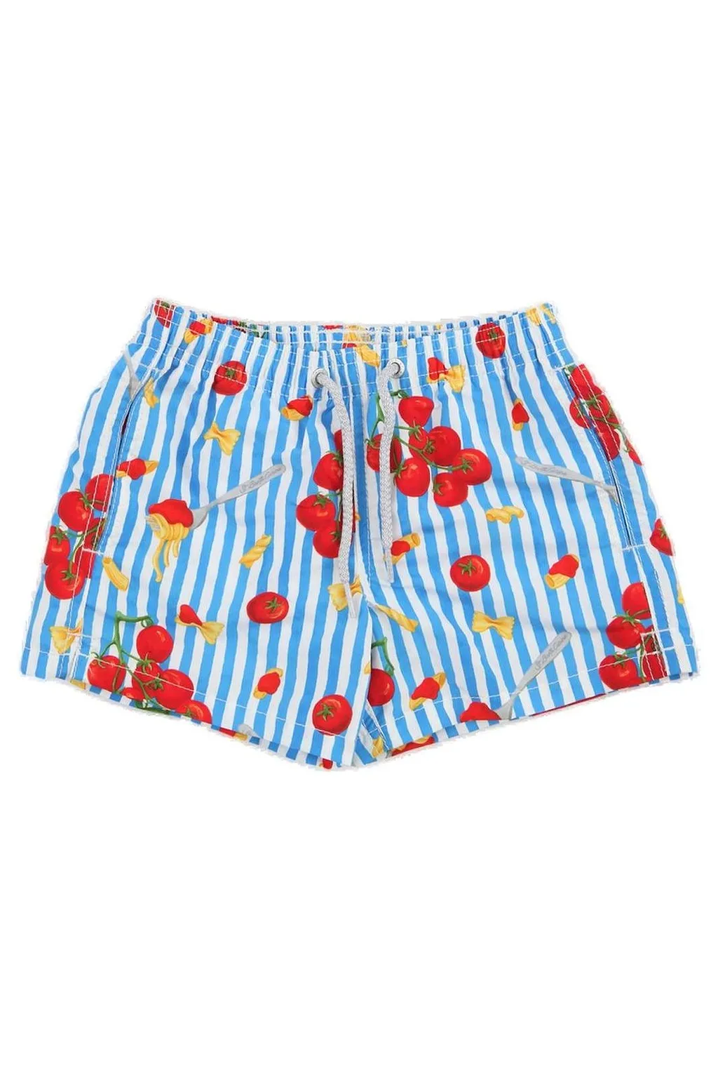 Mc2 Saint Barth Kids Striped Drawstring Swim Boxers