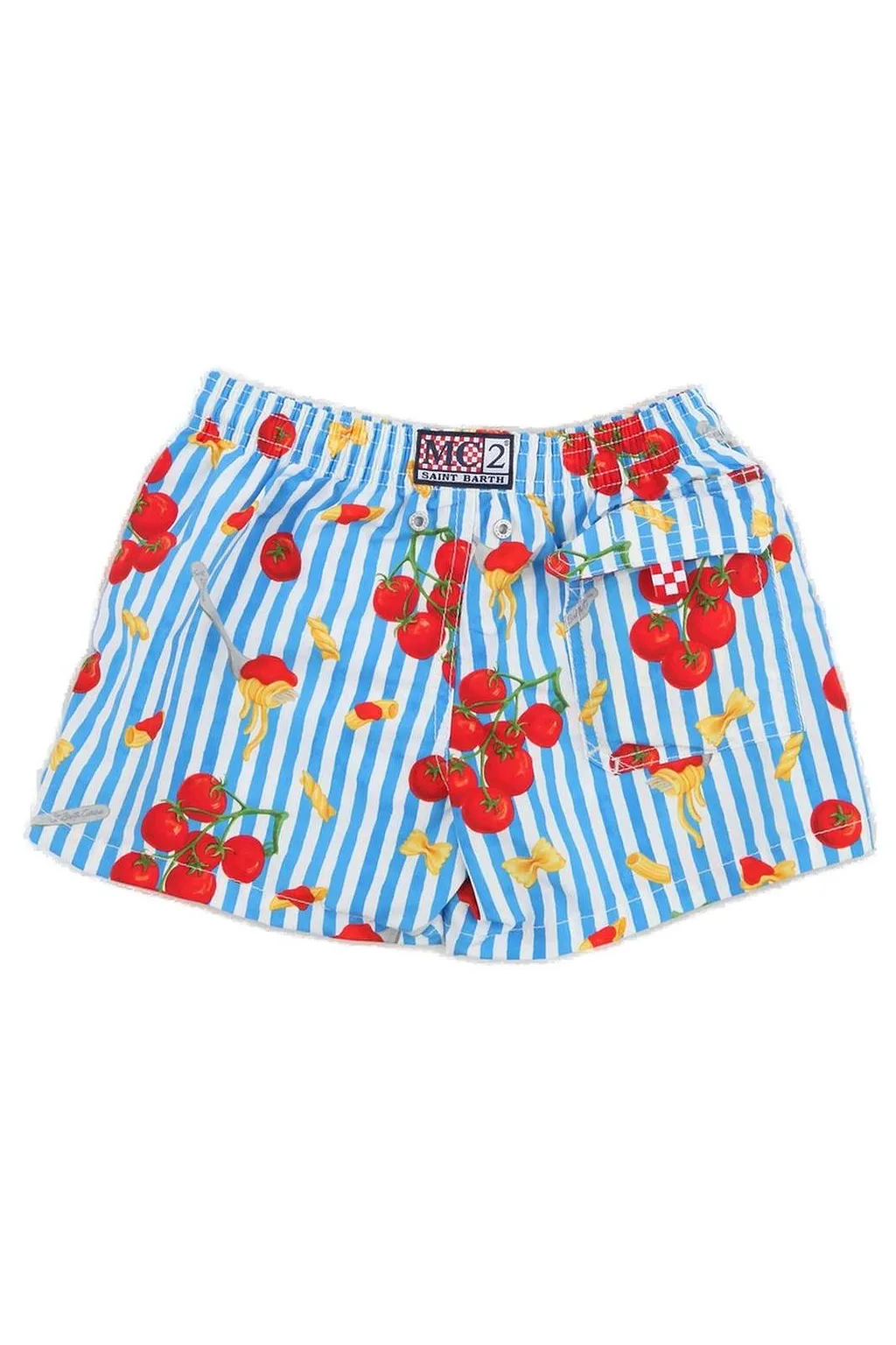 Mc2 Saint Barth Kids Striped Drawstring Swim Boxers