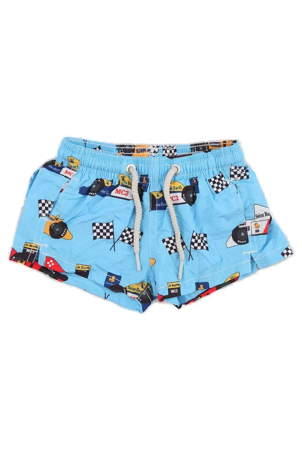Mc2 Saint Barth Kids Graphic Printed Drawstring Swim Shorts