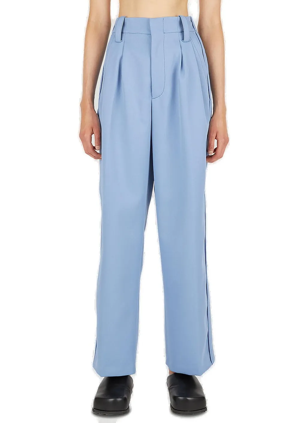 Pleated High-Rise Pants
